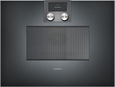 Gaggenau BM451100 - Serie 400, Mikrowellen-Backofen, Türanschlag: links, Anthrazit, 60 x 45 cm, 5 Jahre Garantie!